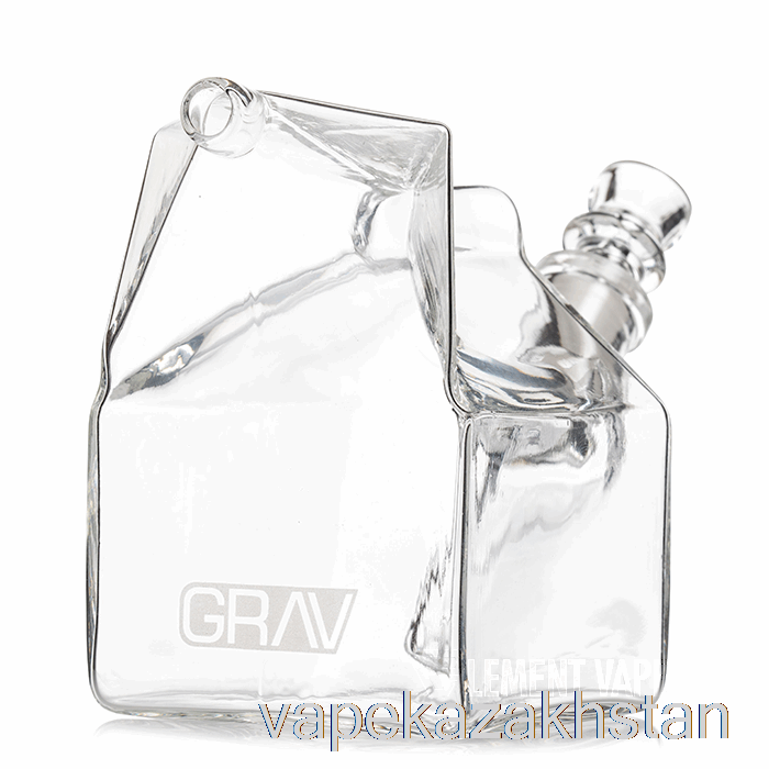 Vape Disposable GRAV Milk Carton Glass Bubbler Clear